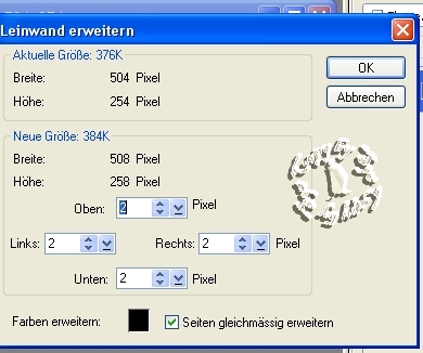 leinwand erweitern