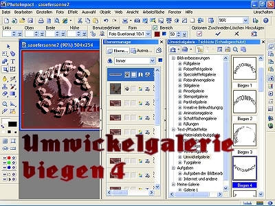 text wickeln